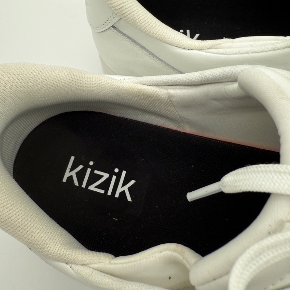 Men's Kizik Oslo Athletic Shoes Size 14 Off-White Bone Slip-On Leather Mesh NWOT - Picture 9 of 9
